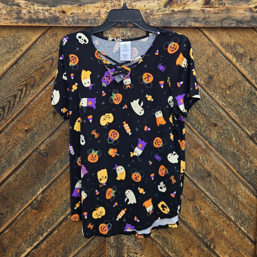 Disney Parks Mickey & Friends Halloween Ghosts V-neck Tshirt